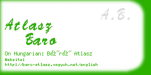 atlasz baro business card